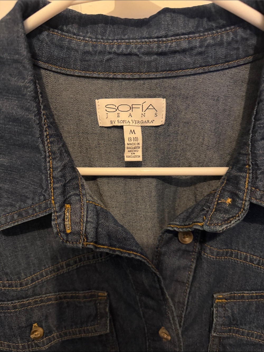 Sofía Jeans Lightweight Oversized Denim Button-Up Shirt - Picture 2 of 4